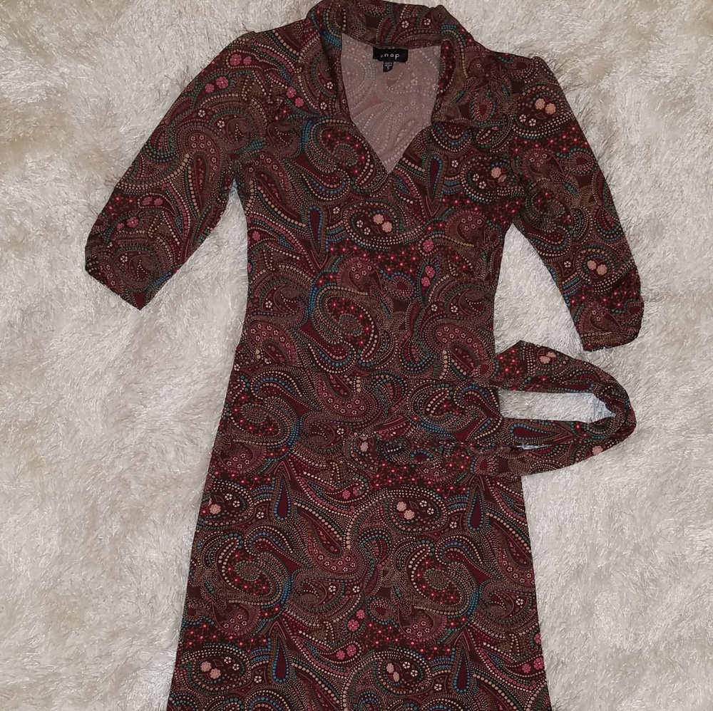 Faux wrap dress